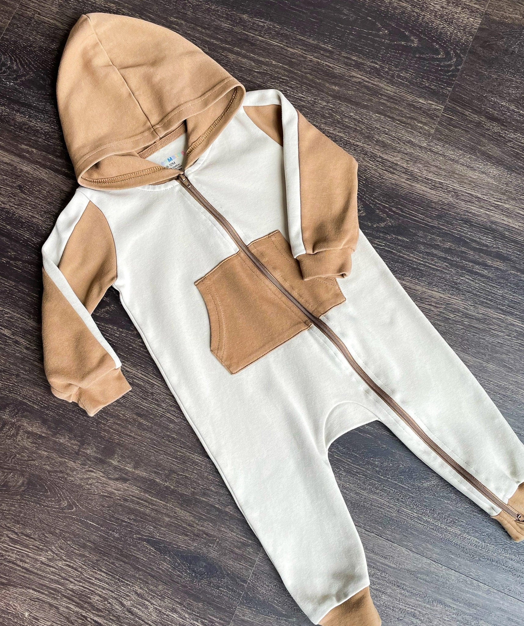 Color Block Hooded Romper - Hip Bambino