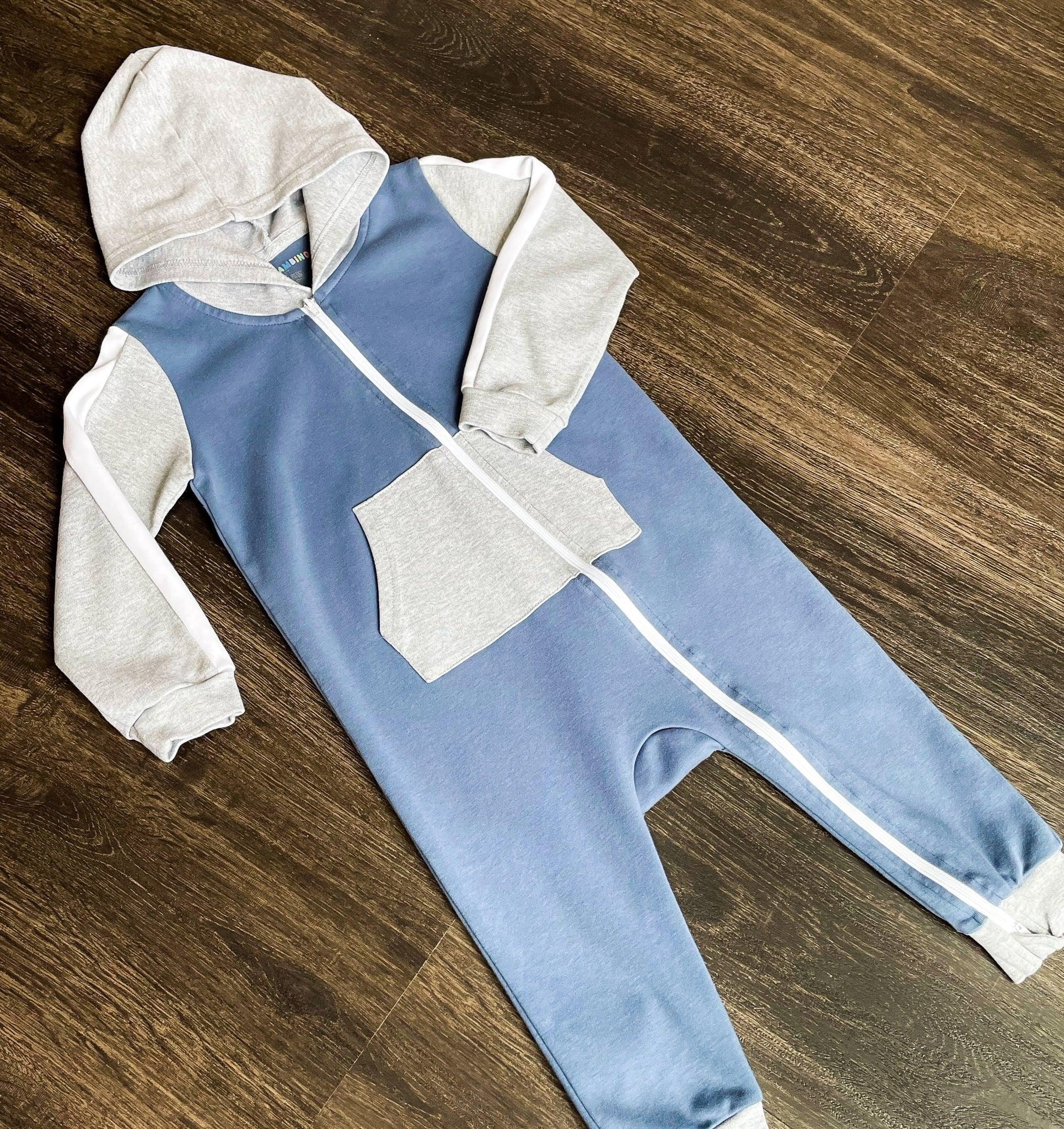 Color Block Hooded Romper - Hip Bambino